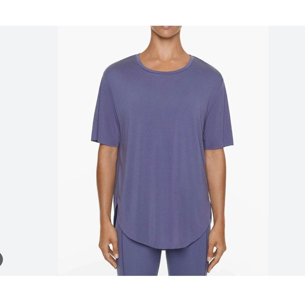 Oysho Women's T-shirt Shirt Size L Purple Short Sleeve Soft touch 0450/314 NWT